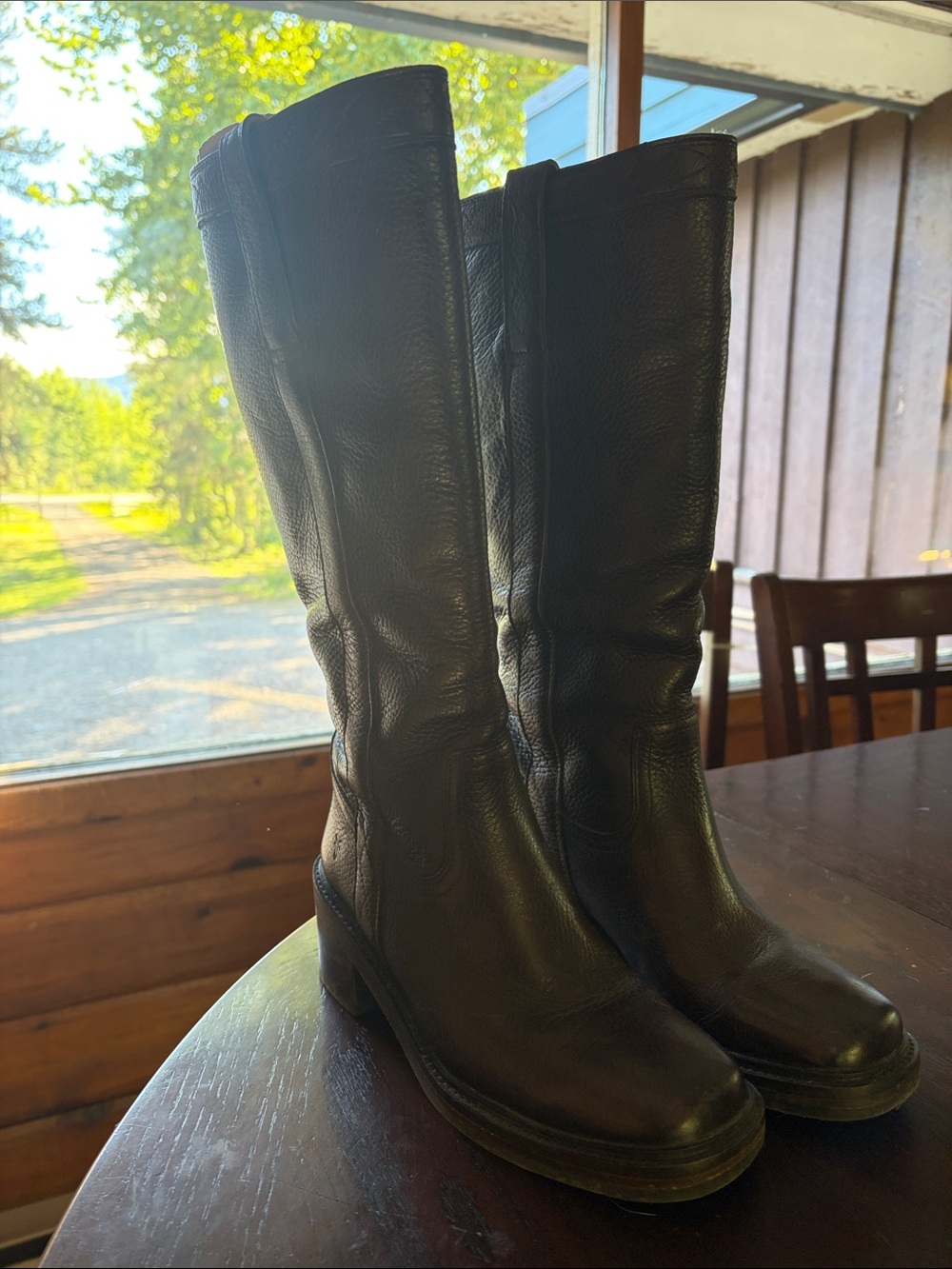 Frye Dark Brown Leather  Boots